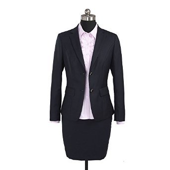 ZOBRA HY7001-2時尚職業套裙 經典黑色西服套裝，打造優雅職場風范
